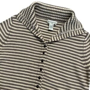 Banana Republic Wool Angora Striped Knit Button Sweater Shawl Collar‎ Size M